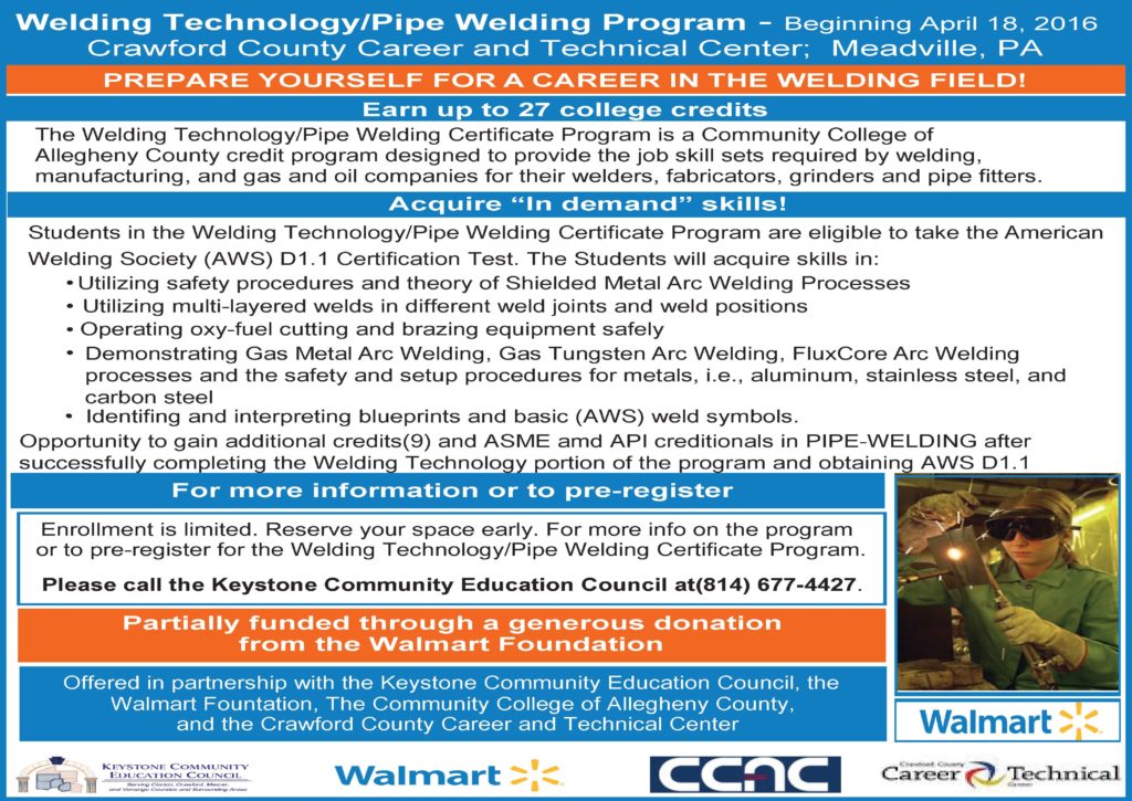 pipe welding program flyer