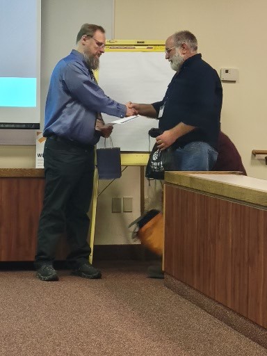 Bill Andrews recieves gift